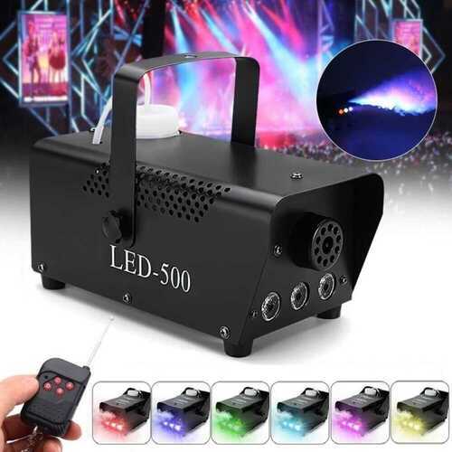 RGB LED Fog Machine Smoke Machine 500W Remote Control DJ Disco Party Stage UK