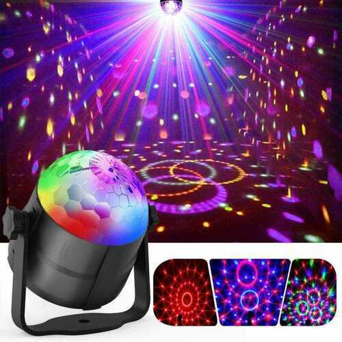 LED Magic Ball Stage Light Club RGB Rotating Disco Party Decor Lamp w/ Remote