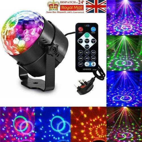 Disco Lights Magic Ball LED Stage Lights RGB Party Lighting with Remote Control