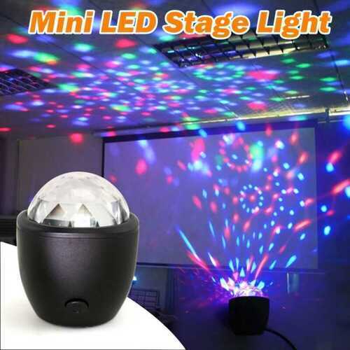 Mini USB RGB LED Disco Stage Lighting Ball DJ Crystal Magic Light Home Party GB