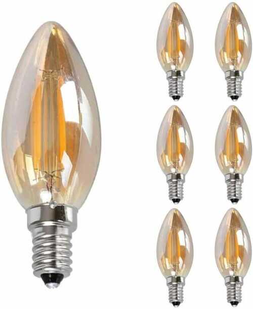 E14 4W LED Candle Light Bulbs,6-Pack,Soft Warm White 2700K,400lm,Small Screw...