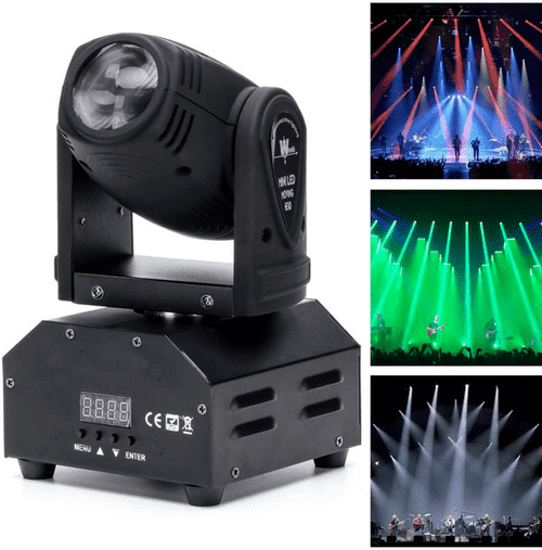 Moving Head Stage Beam Light, UKing LED Spotlight RGBW 10W 11/13CH Voice-activat