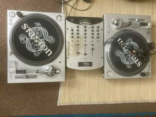 Stanton turntables STR8-150 (STR8. 50) grey with styluses and free mixer