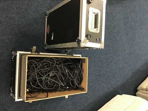PA System used, Peavy isis speakers complete with desk and Kam light kits/cables