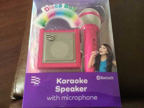 Karaoke Speaker With Microphone  Byte Bluetooth Pink BNWT Sealed Box