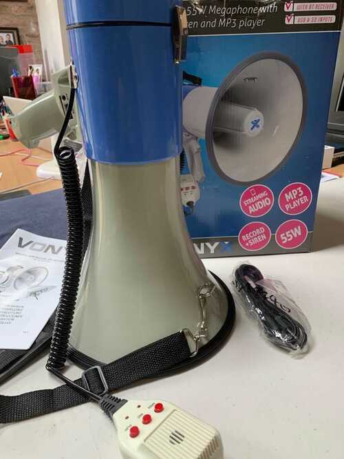 Vonyx MEG055 55W Megaphone with Record, siren and MP3 player