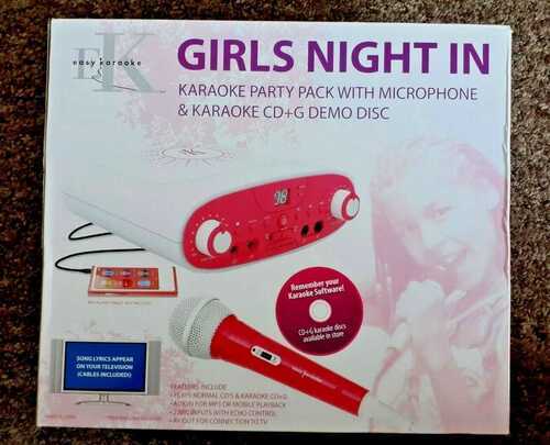 Easy Karaoke 'Girls Night In' Party System with 1 Microphone and CD