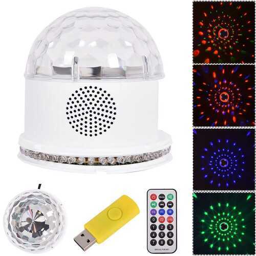 Remote Control Crystal Ball Magic LED Stage Light MP3 DJ Club Pub Disco Party UK