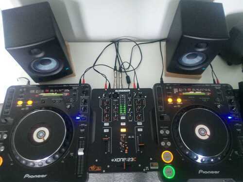 DJ Set Up - 2 x Pioneer CDJ 1000mk3 + 1 x Xone 23C + 2 x Presonus E4.5 Speakers