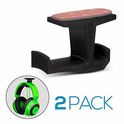 Brainwavz BigJ Headphone Stand (2 Pack) Under Desk Hanger for Headphones, Gaming