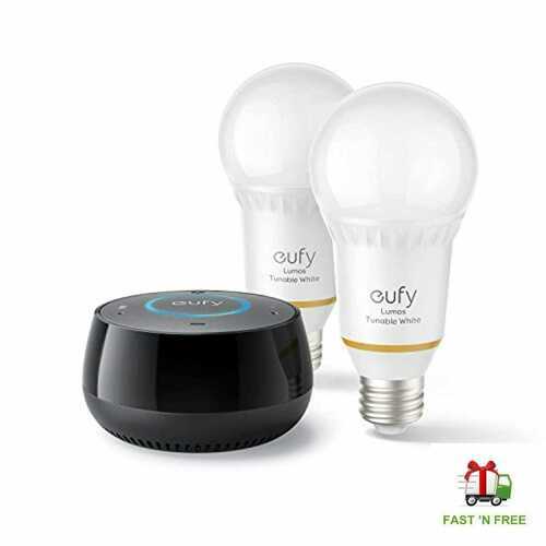 Eufy Genie Smart Speaker + Lumos Smart Bulb-Tunable White Starter Kit