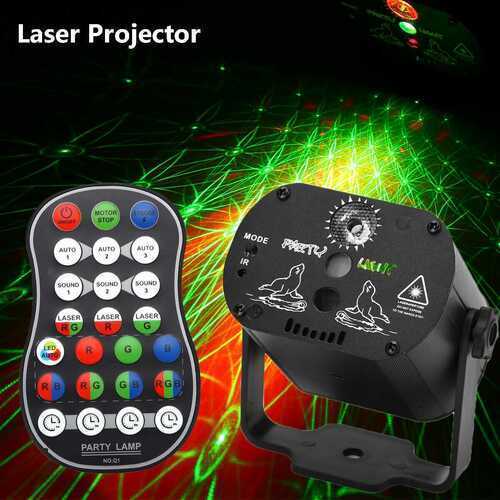 LED RGB Stage Light Lighting Laser Strobe Beam Disco DJ Club Party KTV Projector