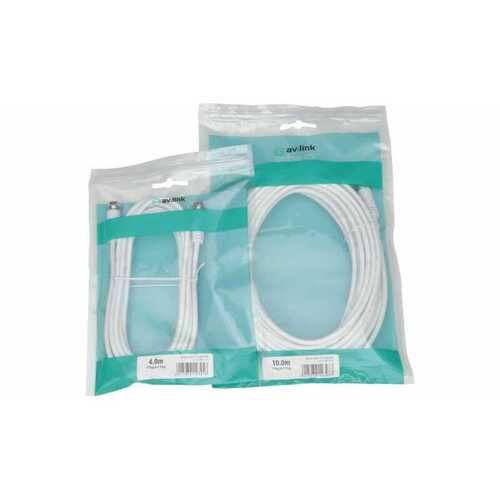 AVLINK Coaxial F-type plug to plug lead 10.0mm NEW 112.034UN
