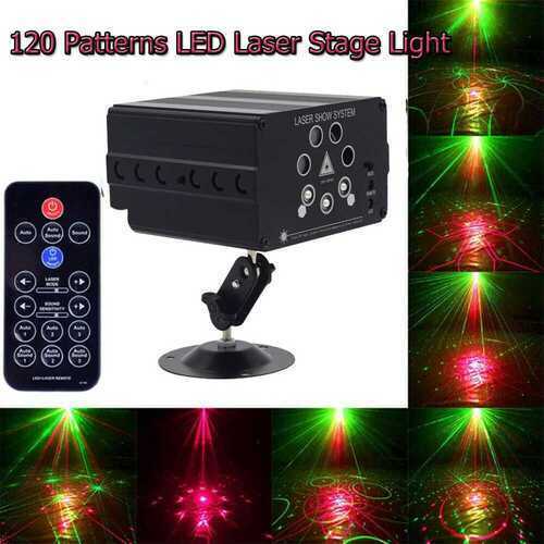 7 Hole 120 Mode Projector lamp Xmas Light fr Coloful LED Lighting DJ Club Party