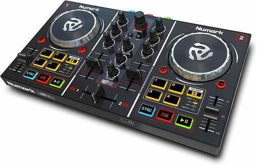 Complete Dj Party Mix Controller Set 2 Decks Party Lights Headphone High Quality