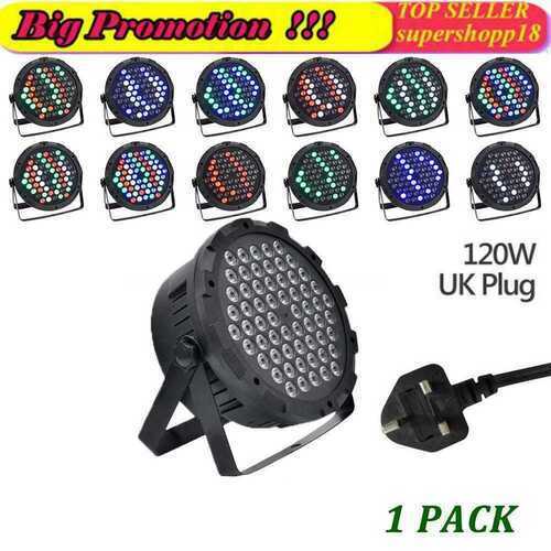 120W LED Stage Light Club Party Par 60 DMX RGB Stage Musical Show Lighting UK