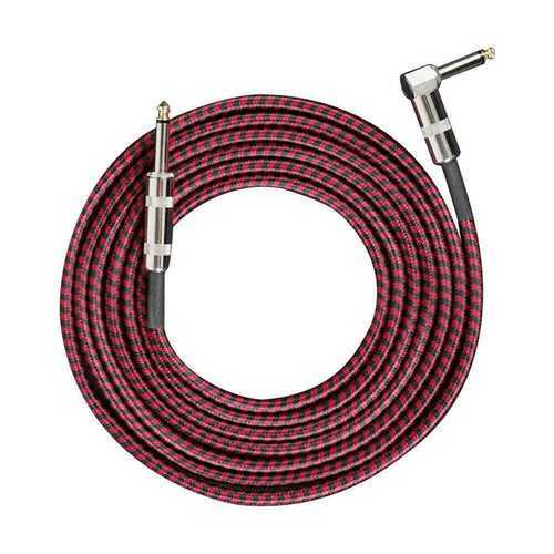 3m Noise Reduction Guitar Audio Cable Braided Mixer Amplifier (Red Black) \UK