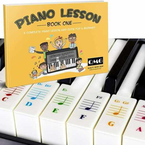 Color Piano and Keyboard Stickers Complete Note Lesson and...