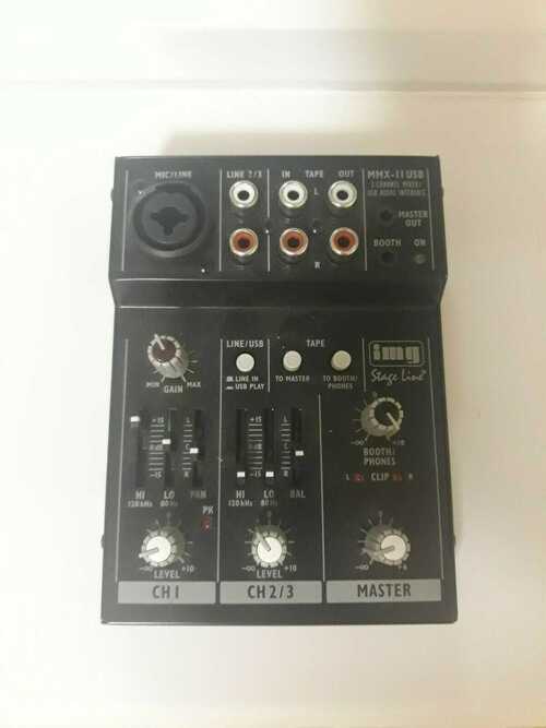IMG Stageline MMX-11USB Compact 2 Channel Mixer with USB Interface