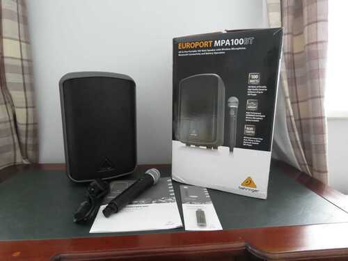 Behringer MPA100BT Wireless Bluetooth PA System Speaker and Microphone.