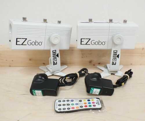Chauvet DJ EZ Gobo Battery LED Logo Image Projectors Set of 2 EZGOBO (Mar)