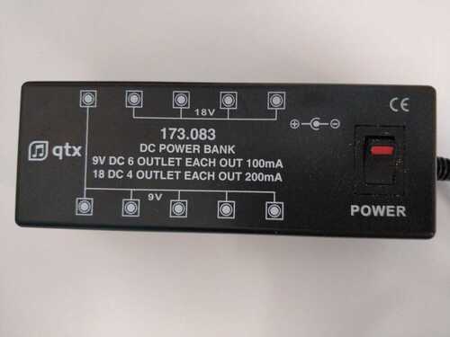 QTX 173.083 Power Bank for guitar pedals - 9 and 18v (including daisy chain cables