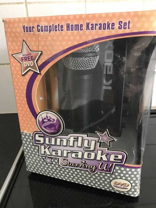 SUNFLY KARAOKE Starring U! ( you ) DVD Video UNIT SYSTEM microphone..