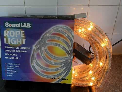 Disco rope light - white - used