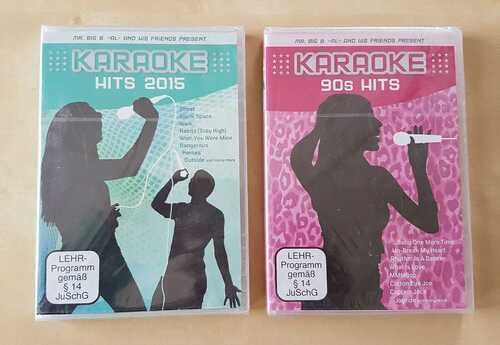 Karaoke 2x DVDs - Hits 2015 and 90s Hits - NEW and SEALED