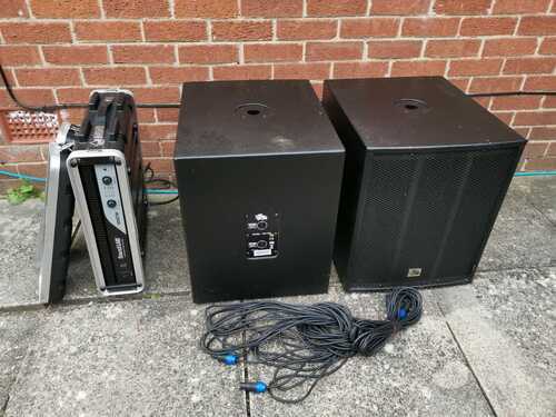 bass bins and Amplifier