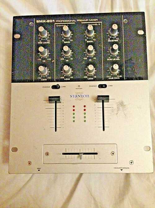 STANTON SMX-201 2-Channel Preamp Pro DJ Mixer Audiophile, SMX.201, NO AC Adapter