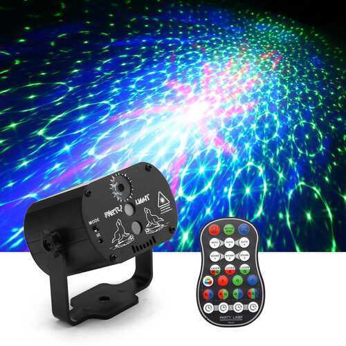 60 Patterns LED Laser Projector Light RGB Disco DJ Party Bar Club Stage Lighting