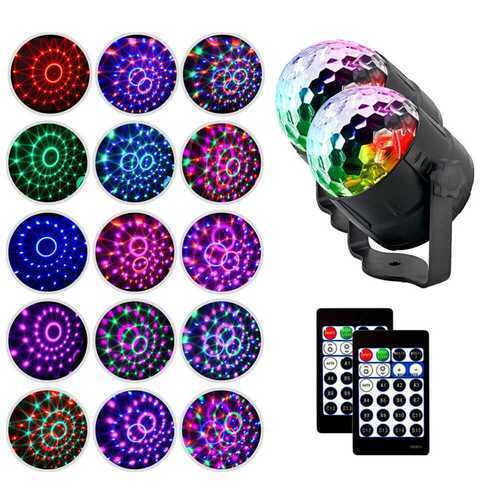 LED Rotating Ball Stage Light Club RGB Disco Party DJ Dance Decor Remote Control