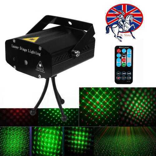 Colorful LED Laser Light Projector Remote Voice Control for Christmas Disco KTV