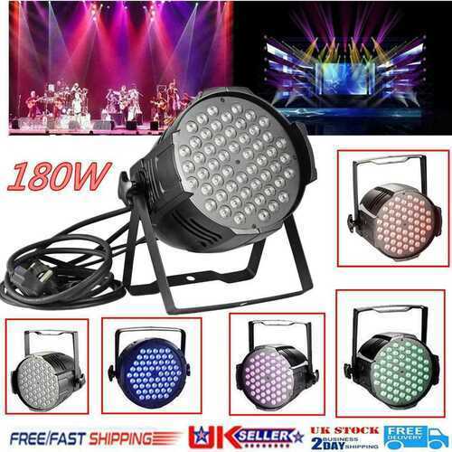 180W LED Par Stage Light Portable RGB Club Party Concert Effect Lighting UK Plug