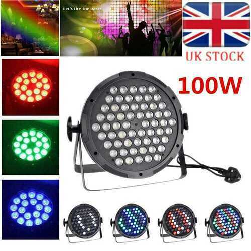 100W RGB LED Light High Power Stage Effect Lighting Disco DJ Party Show Lamp UK