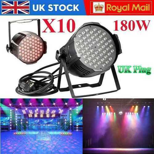 10X180W LED RGB Stage Strobe Light Par Projector DMX Disco Party DJ Lamp UK Plug