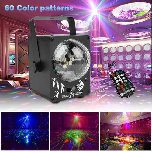 60 Patterns RGB Laser Projector DJ Party Holiday Bar Christmas Stage Lighting UK