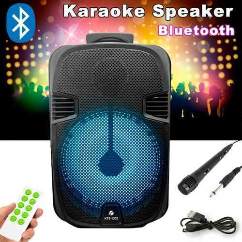 50W Portable Bluetooth Karaoke Machine Vocal PA Speaker DJ Speaker W/ Mic Remote