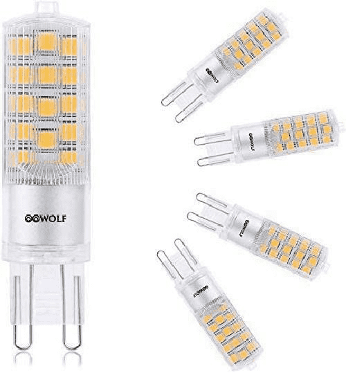 5 Pack G9 LED Bulbs, 3.8W, Equivalent to 40W Halogen Bulbs, 360LM, Warm White, N