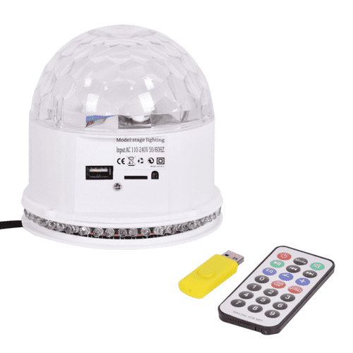 MP3 48 LED Crystal Magic Ball, 10w Stage Lighting