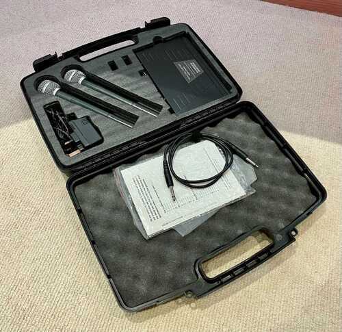 KAM 2x Wireless Microphone Kit KWM11 with Mics DJ Disco Karaoke Mic Party