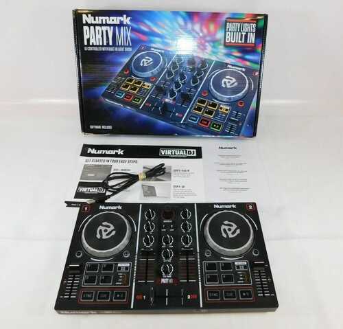 Numark Party Mix USB DJ Controller Party Lights Boxed Partially Tested VGC