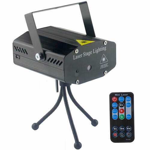 New Mini Stage RandG Voice-Activated Laser Projector Disco Party Lighting Remote