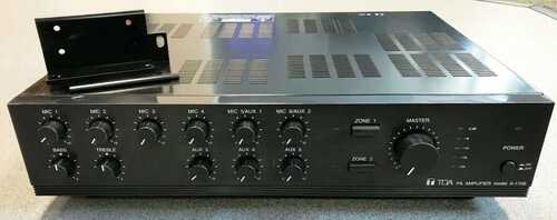 TOA A-1706 2-Zone Mixer Power Amplifier, 60W 100V Line (UK version) - Rack Mount