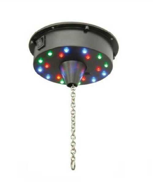 = Sound Activated Battery Operated Rotating Motor 18 LED for Mirror Glitter Ball