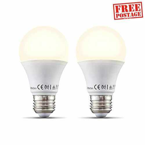 Set of 2 Smart LED Bulbs, E27, Warm White Light 2700K, dimmable via Smartphone,