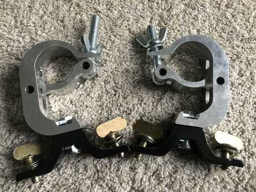 2 x Omega Clamps for Martin Mac Fixtures with self locking 48-51 handcuff clamp