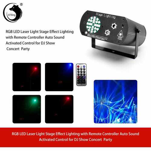 RGB LED Laser Light Projector Stage Lighting DJ Party Home Xmas Disco KTV Light