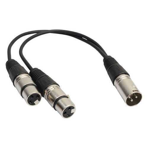 XLR 3 Pin Male to 2 XLR Female Connector Microphone Extension Cable Cord S Y